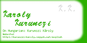 karoly kurunczi business card